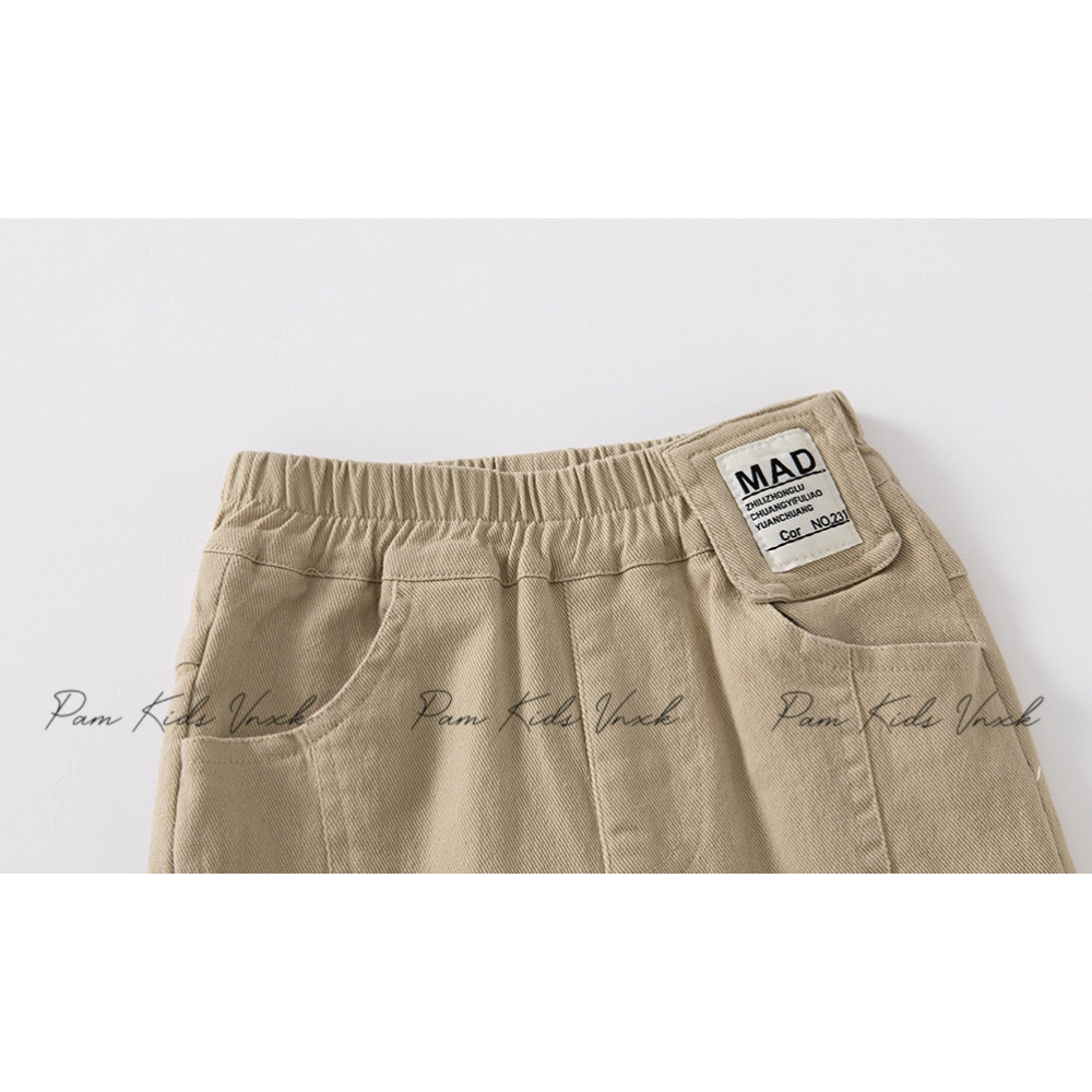 P335  Quần kaki dài bé trai vải siêu mềm, lưng thun co giãn form quần siêu đẹp