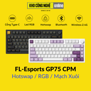 Gp75 cpm - bàn phím cơ fl-esports gp75 cpm polar night / taro purple - hàng chính hãng