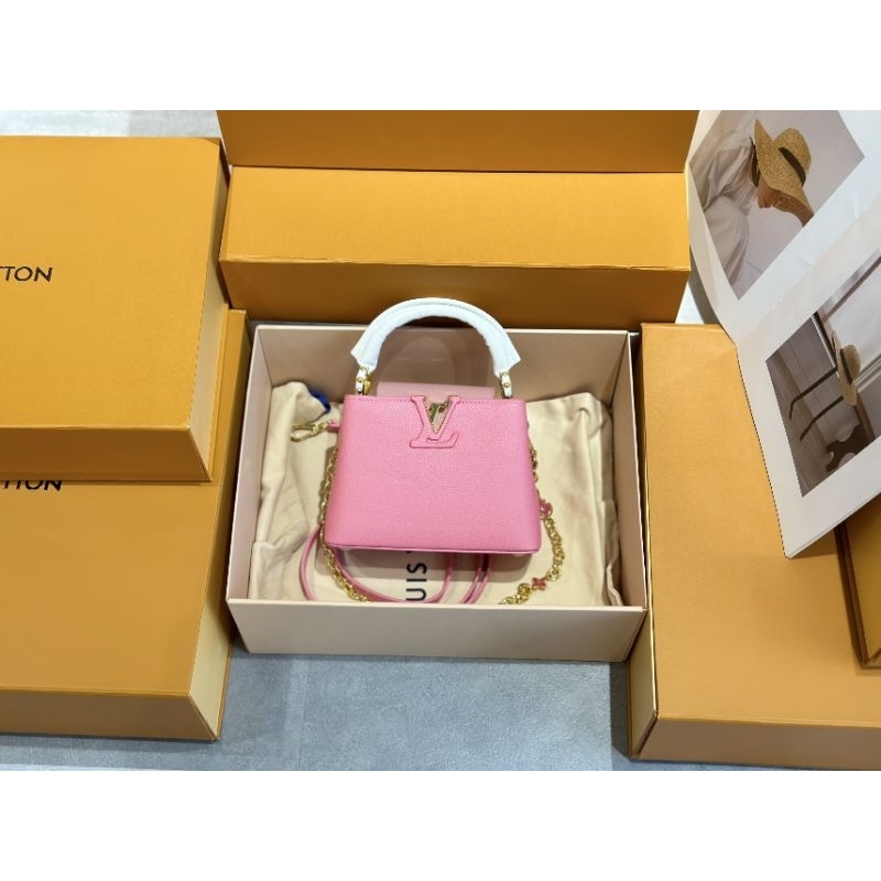 Túi L          V CAPUCINES MINI HỒNG ROSE