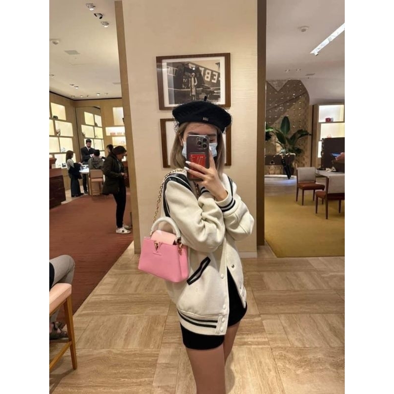 Túi L          V CAPUCINES MINI HỒNG ROSE