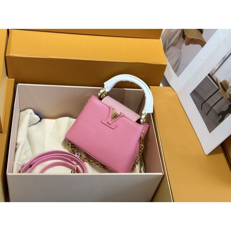 Túi L          V CAPUCINES MINI HỒNG ROSE