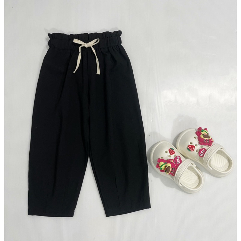 Quần dài baggy đũi xước nhật trơn cho bé đi học đi chơi 12-42kg