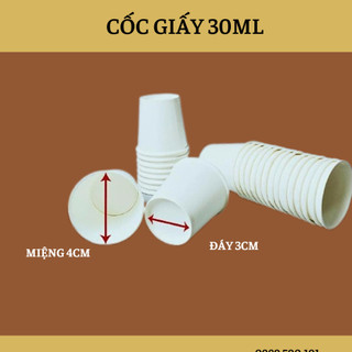 Combo 50 cốc giấy 30ml dùng 1 lần 1 OZ