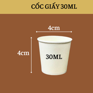 Combo 50 cốc giấy 30ml dùng 1 lần 1 OZ