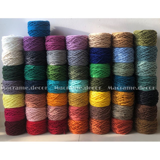 Dây thừng cotton màu, dây macrame 5mm làm handmade, macrame