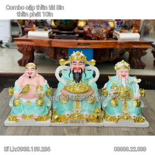 Combo bộ Thần Tài 8in + Thần Phát 10in hàng đá nhập khẩu
