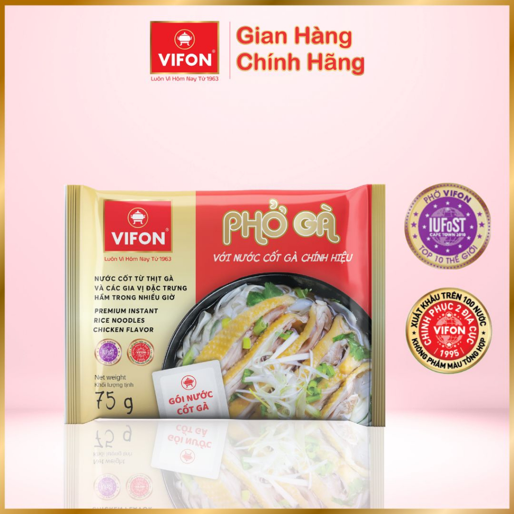 Thùng 24 gói Phở Gà VIFON Có Gói Sốt Gà 75gr/ gói