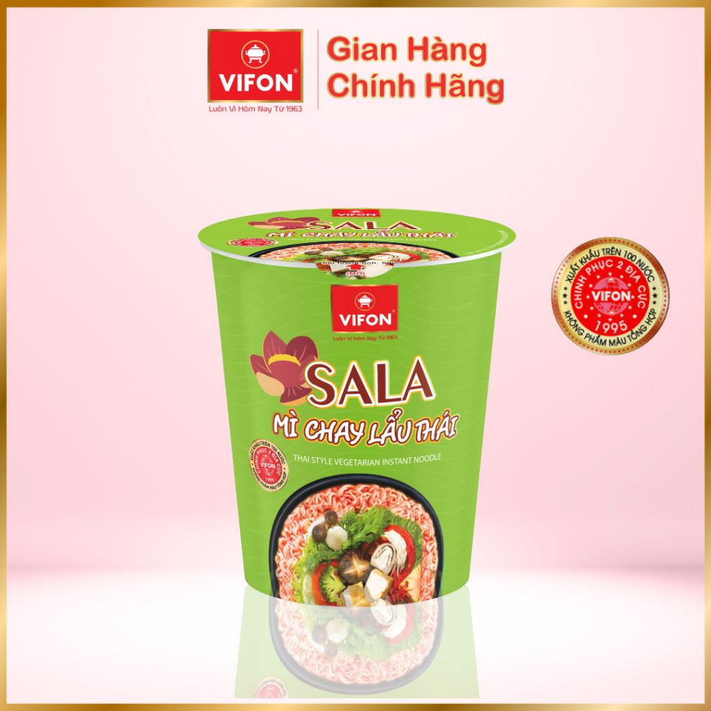 Thùng 24 ly Mì chay lẩu thái Sala 60gr/ly