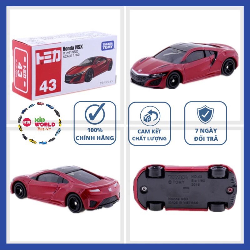 Xe mô hình Tomica Box Honda NSX. MS: 174. Tỷ lệ 1:62.