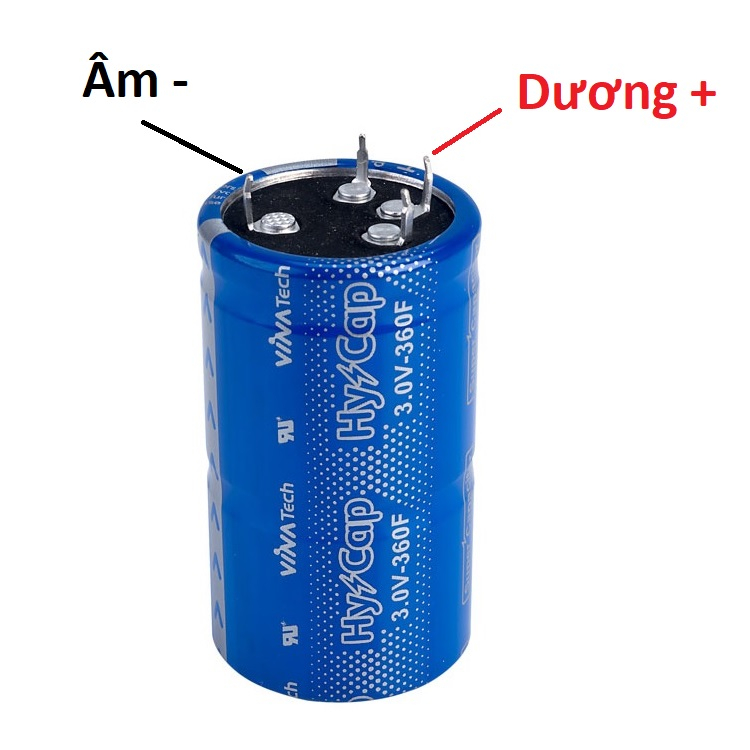 Pin tụ 2.8V 100F dòng xả 75A 45x22mm - Hàng tháo bo mạch, chưa sử dụng