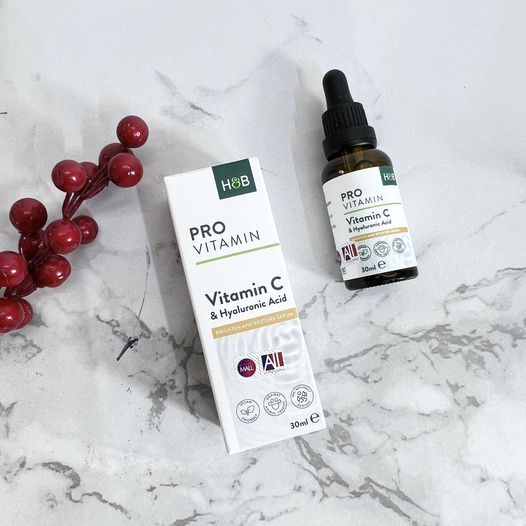 Tinh chất cấp ẩm và làm sáng da Holland & Barrett Vitamin C + Hyaluronic Acid Serum 30ml