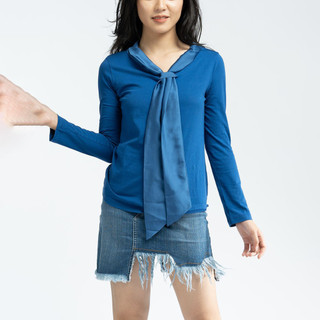 Áo Kiểu Nữ Có Nơ MESSIJEANS STW-693