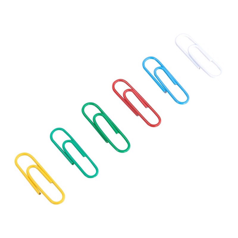 Hộp 100 Ghim vòng cài giấy loại đẹp Deli 29mm nhiều màu