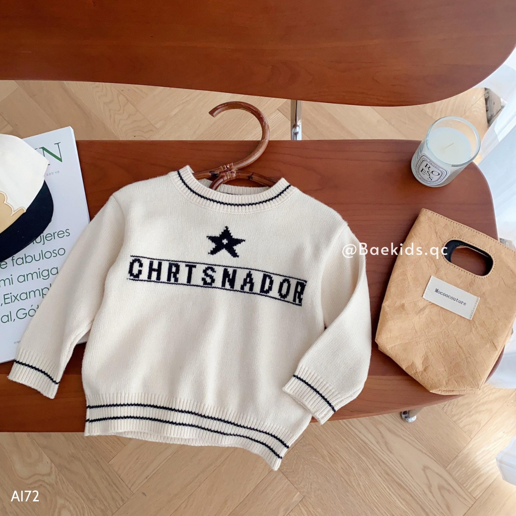 Áo len cho bé trai bé gái trẻ em BAE KIDS 11kg đến 34kg