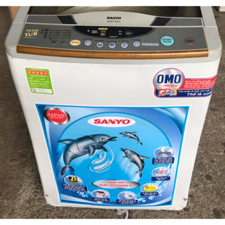 Tem dán máy giặt Sanyo-Cá heo