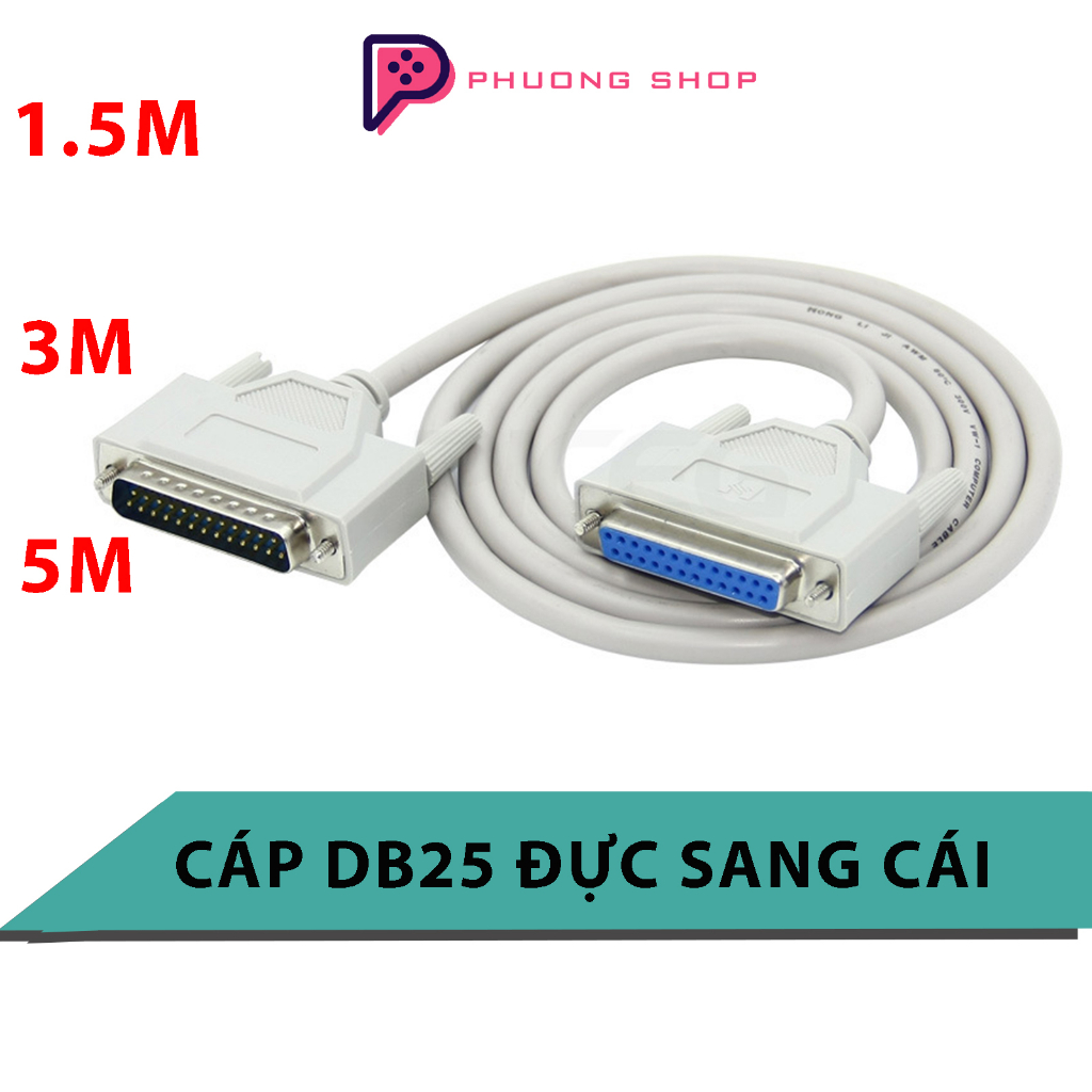 Dây Cáp Máy In Chuyên Nghiệp Tốc Độ Cao DB25 đực sang cái - DB25 Parallel male to female 1.5m, 3m, 5