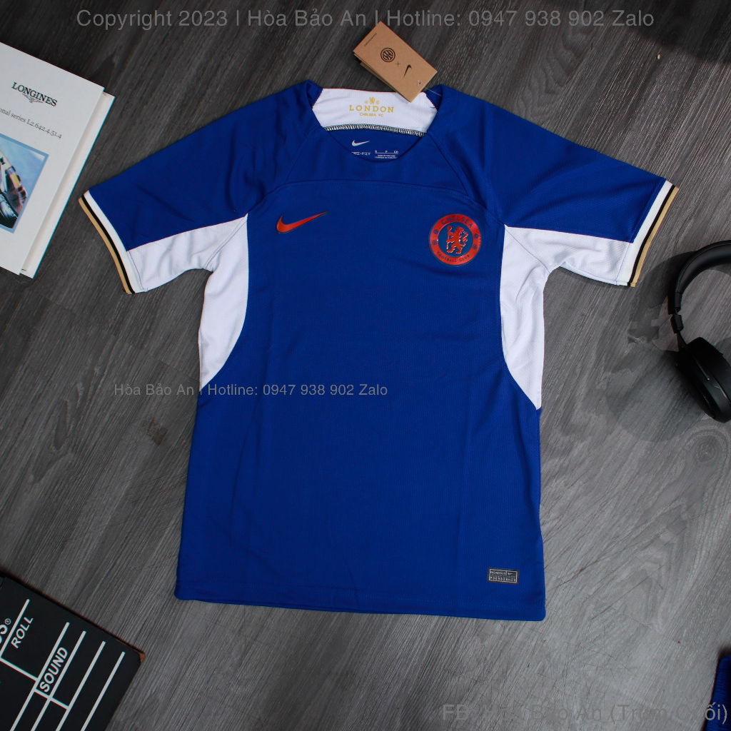 Bộ Quần Áo Bóng Đá CLB Chelsea 2023/24 Sân Nhà màu Xanh Vải Thái Cao Cấp Chuẩn Thi Đấu - Áo Chelsea 2023