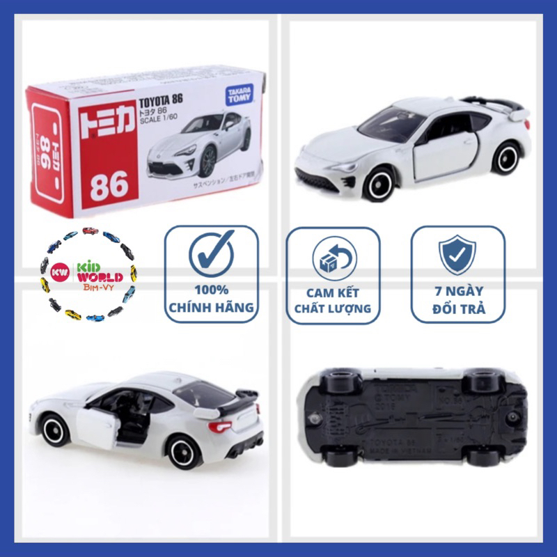 Xe mô hình Tomica Box Toyota 86. MS: 883. Tỷ lệ 1:60.