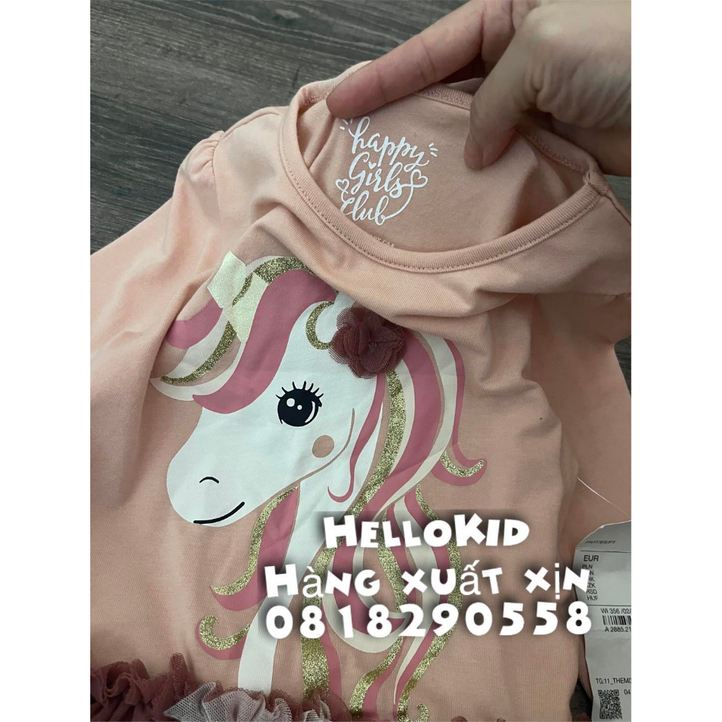 Váy ngựa pony cam hồng CA bé gái