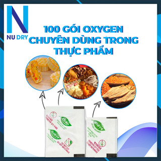 COMBO 100 Gói hút ẩm  Thực phẩm dùng cho Bánh Trung Thu,các loại bánh, cá khô, chống ôi thiu túi hút khí oxy  SECCO