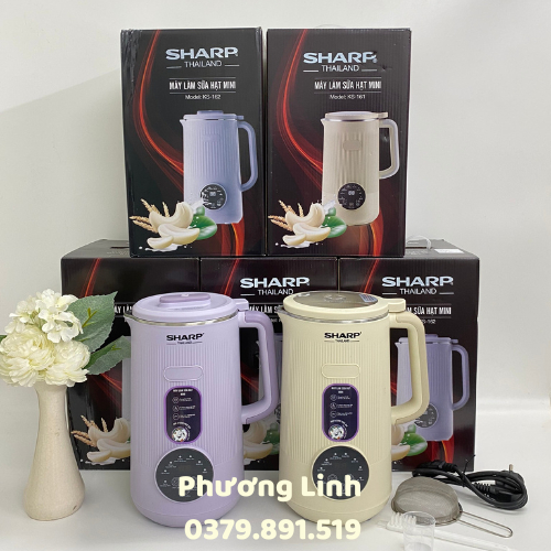 Máy Làm Sữa Hạt, Xay Nấu Đa Năng Mini SHARP KS161,KS162 - Dung Tích 1000ML- Công Suất 950W- Bảo Hành 12 Tháng