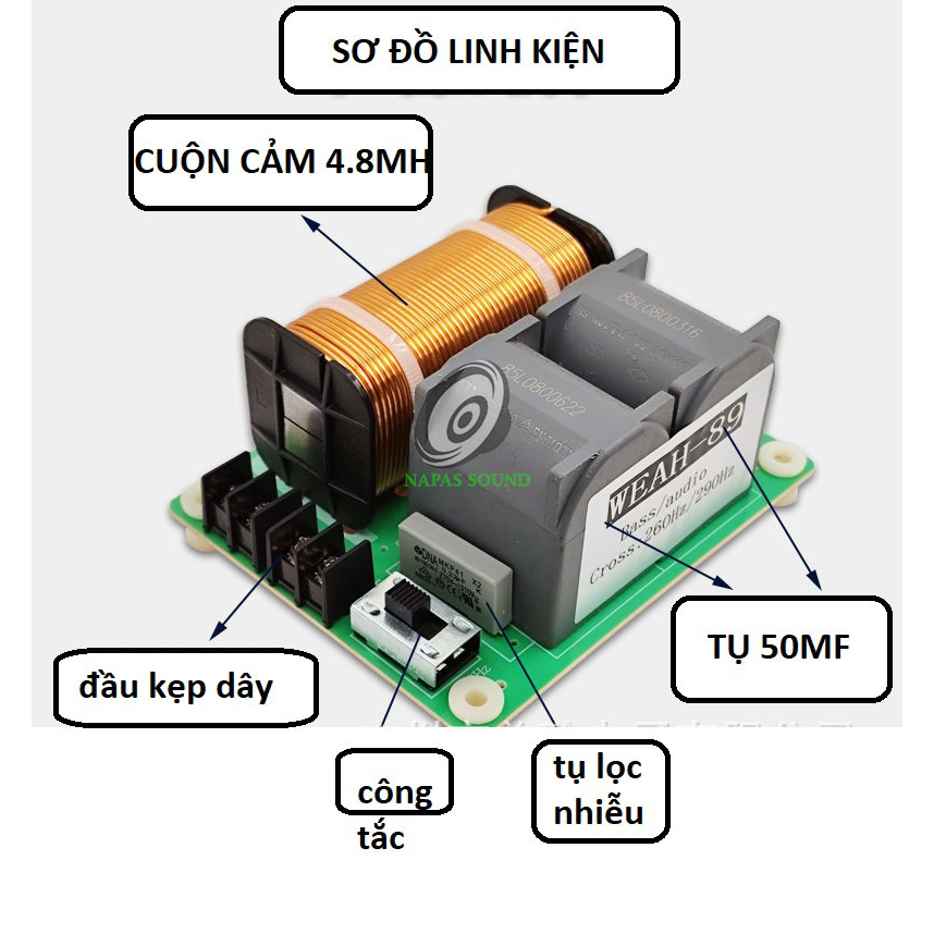 PHÂN TẦN SÚP HƠI 40 50 LỚN - MẠCH PHÂN TẦN LOA SUB - PHÂN TẦN SUB HƠI - MẠCH CẮT SUB