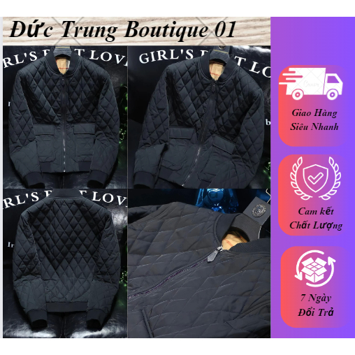 Áo Khoác Bê Bê Rờ 3 Lớp Trần Bông Bản Siêu Cấp Hot Trend