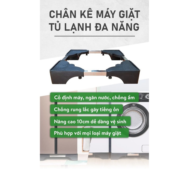 Kệ máy giặt inox, chân kê máy giặt, tủ lạnh inox cao cấp, chân kệ đa năng