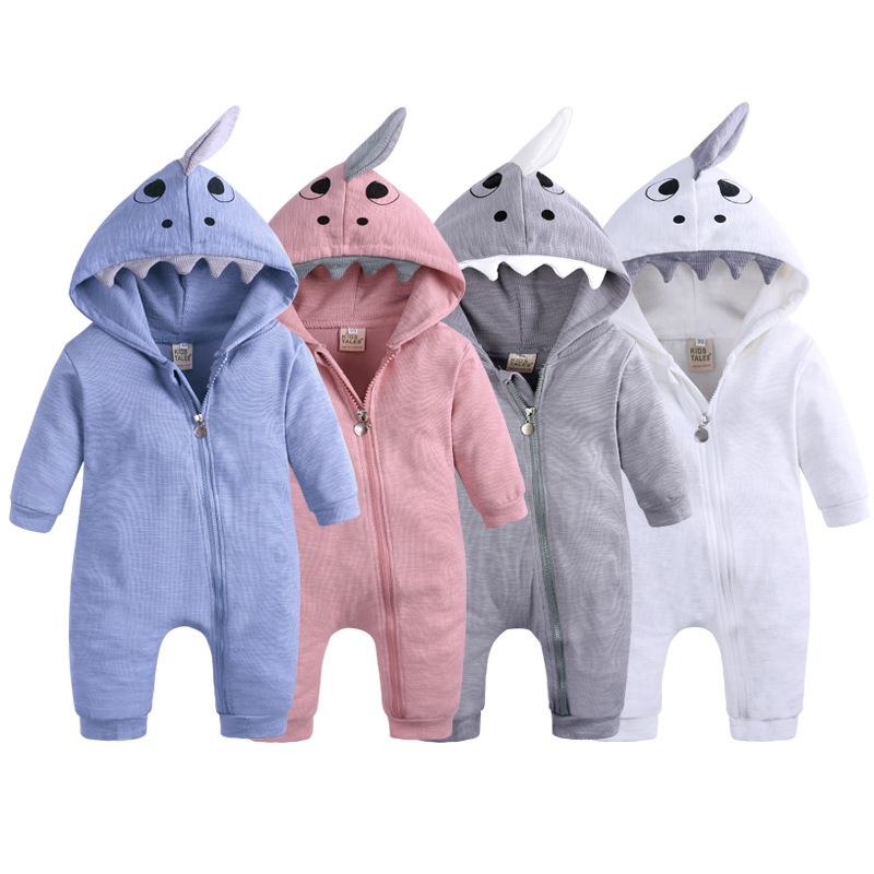 Bộ BodySuit Liền Thân Có Mũ Cho Bé 2-9 Tháng Mẫu Khủng Long U11