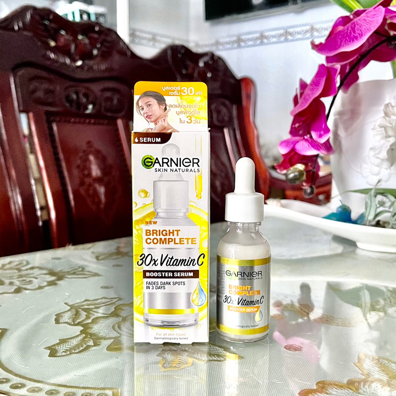 Tinh chất serum sáng da & mờ thâm Vitamin C - Garnier Bright Complete 30x Booster Serum 30ml