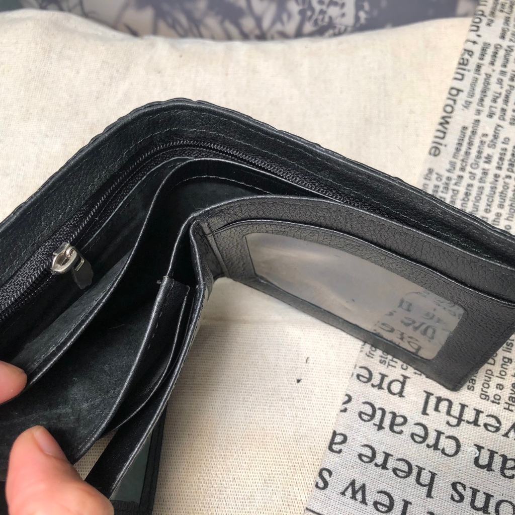 Ví Da Cá Sấu Thật Cao Cấp - Không Bán Hàng G iả Da - Bóp Ví Nam Tặng Kèm Móc Khóa Da Cá Sấu