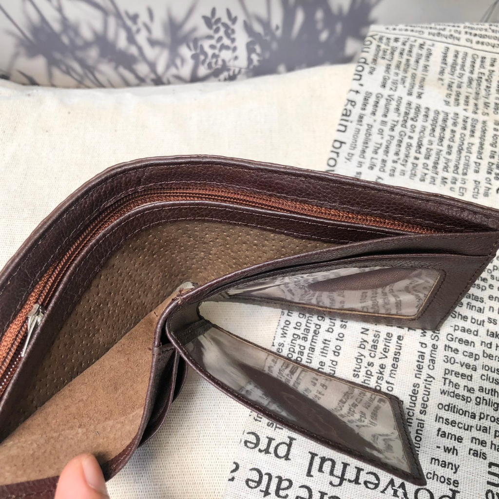 Ví Da Cá Sấu Thật Cao Cấp - Không Bán Hàng G iả Da - Bóp Ví Nam Tặng Kèm Móc Khóa Da Cá Sấu