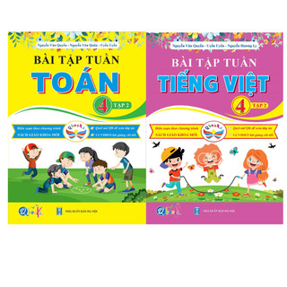 Sách - combo bài tập tuần toán + tiếng việt lớp 4 tập 2 - cánh diều