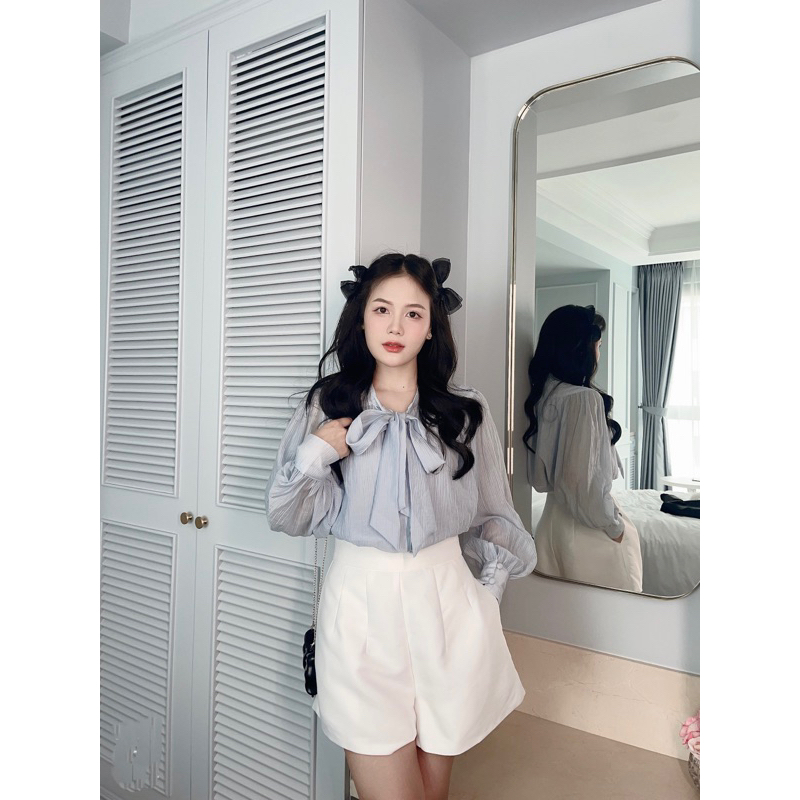 Áo sơ mi xanh pastel BLUE - Hàng thiết kế bởi Jang Closet