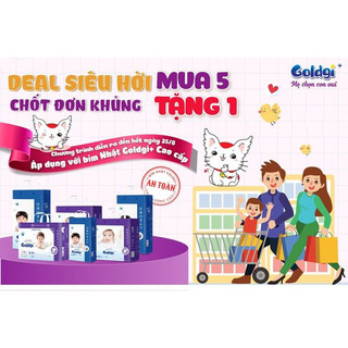 (COMBO 5 bịch- Tặng 1 bịch goldgi X5)  Bỉm dán/quần Goldgi+ Nhật size Nb92/S84/M66/M60/L56/L48/XL44/XXL32