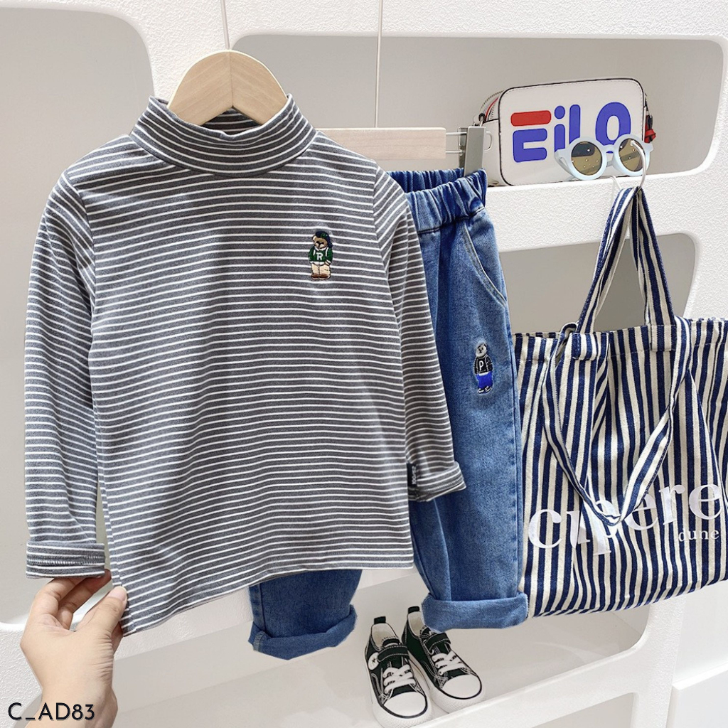 Áo giữ nhiệt cho bé trai , áo dài tay thu đông cho bé EMBES KIDS 14kg - 31kg