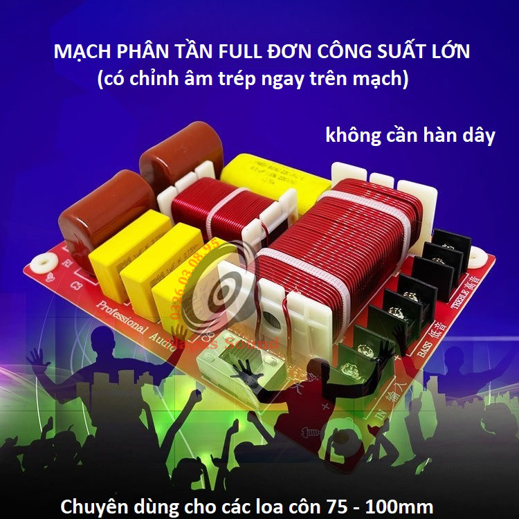 PHÂN TẦN 2 LOA CHO BASS 30 40 WEAH2507 - GIÁ 1 ĐÔI - MẠCH PHÂN TẦN 2 ĐƯỜNG TIẾNG