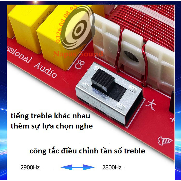 PHÂN TẦN 2 LOA CHO BASS 30 40 WEAH2507 - GIÁ 1 ĐÔI - MẠCH PHÂN TẦN 2 ĐƯỜNG TIẾNG