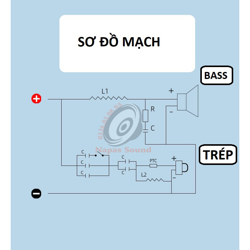 PHÂN TẦN 2 LOA CHO BASS 30 40 WEAH2507 - GIÁ 1 ĐÔI - MẠCH PHÂN TẦN 2 ĐƯỜNG TIẾNG