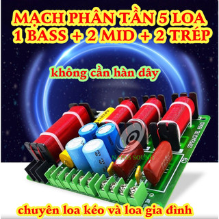 MẠCH PHÂN TẦN LOA 5 ĐƯỜNG TIẾNG SPRA6510 (GIÁ 1 ĐÔI) - LẮP 1 BASS 2 TRUNG 2 TREBLE -  PHÂN TẦN 5 LOA