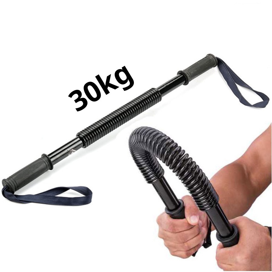 Combo gậy bẻ lò xo tập cơ tay gym TẶNG 1 DÂY NHẢY LÕI THÉP - gậy lò xo 30kg - Hãng dododios