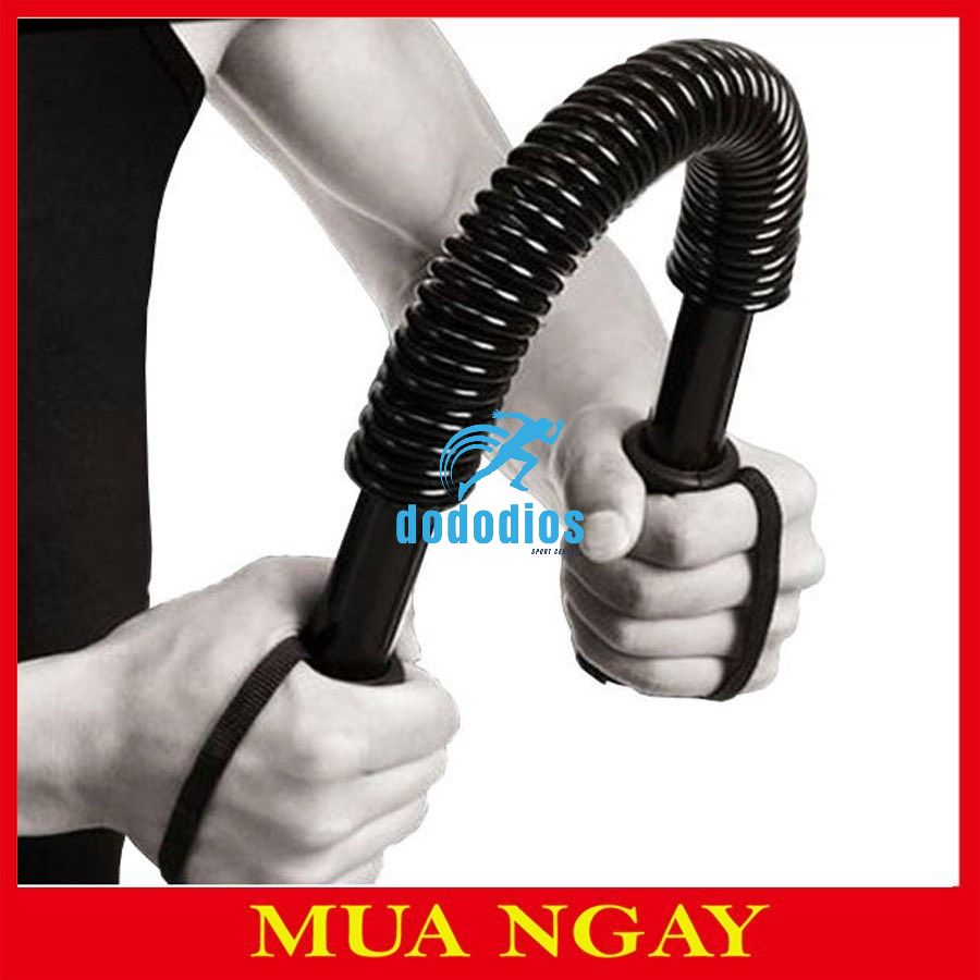 Combo gậy bẻ lò xo tập cơ tay gym TẶNG 1 DÂY NHẢY LÕI THÉP - gậy lò xo 20kg - Hãng dododios