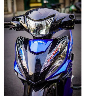 Tem rời wave rsx xanh đen lửa 2023 đẹp kiểng , mẫu mới tem 3 lớp bền màu