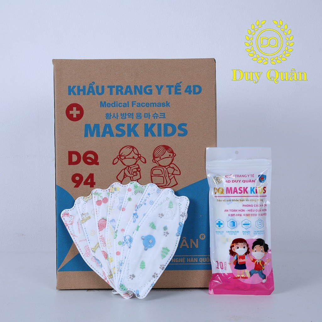 Khẩu trang 4D Mask Kids Duy Quân thùng 300 cái - KTDQ0013