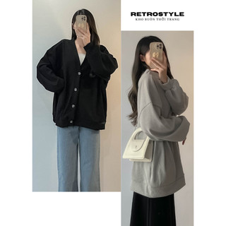 Áo cadigan nỉ trơn dáng dài - Retrostyle - Aocadigan023_P0K16
