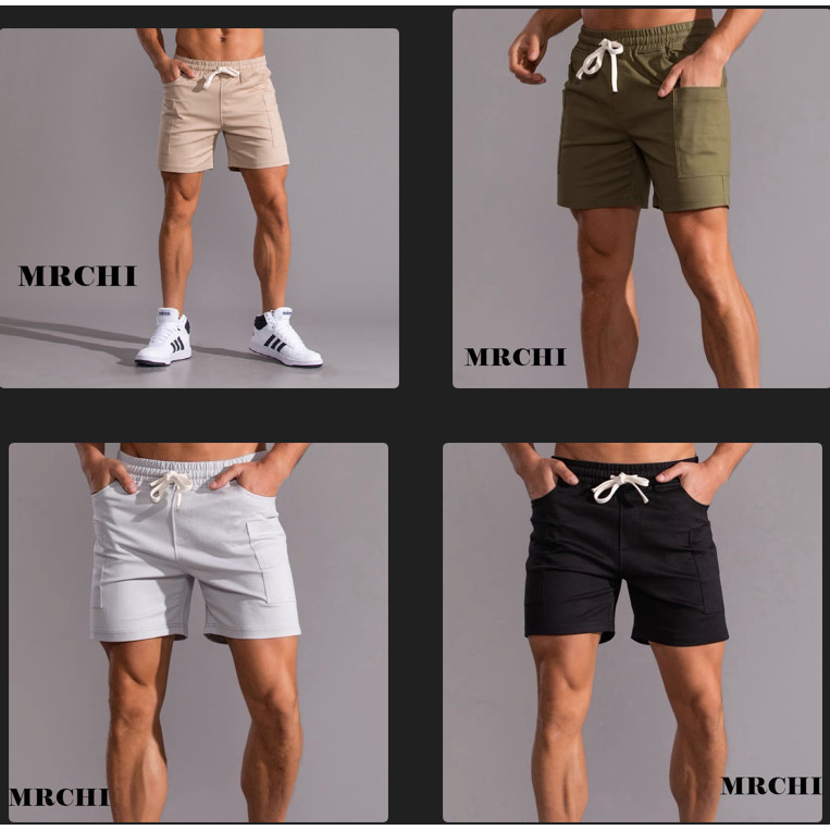 Quần short Đùi Nam Túi Trước Kaki Co Giản Cao Cấp trẻ Trung Năng Động