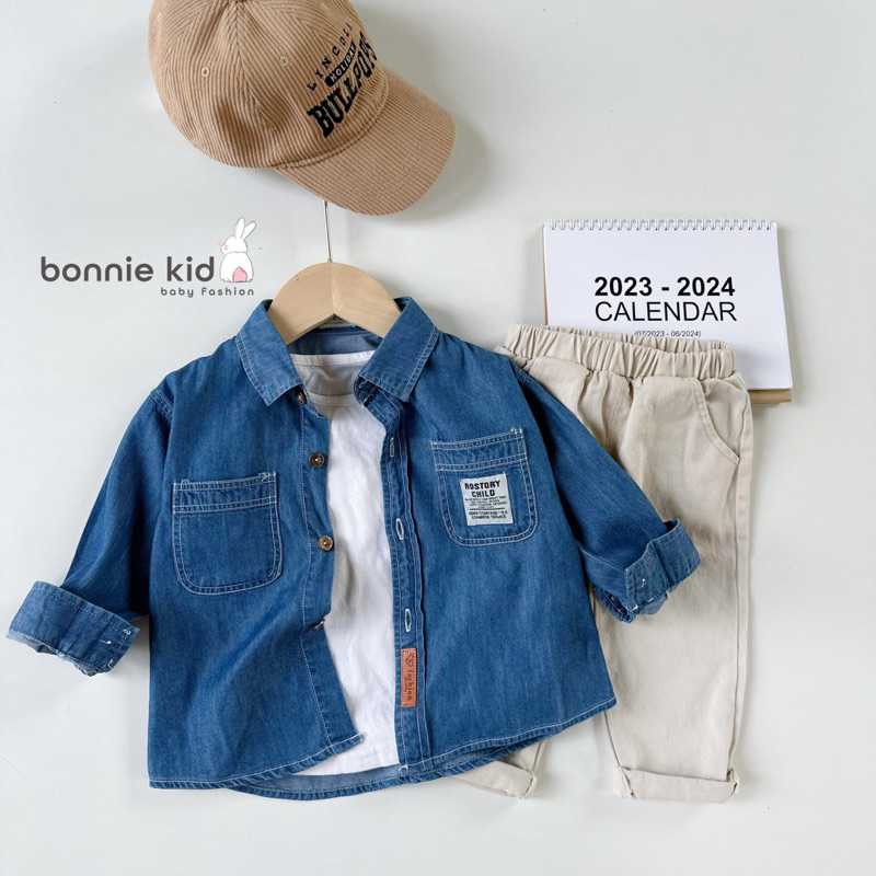 Áo SƠ MI bò cho bé