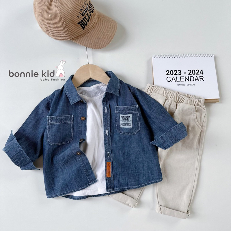 Áo SƠ MI bò cho bé