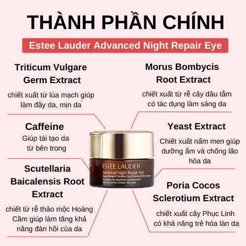 Kem Mắt Estee Lauder Chống Lão Hóa Nâng Cơ Giảm Quầng Thâm Mắt 3m và 5ml giúp giảm quầng thâm mắt và bọng mắt