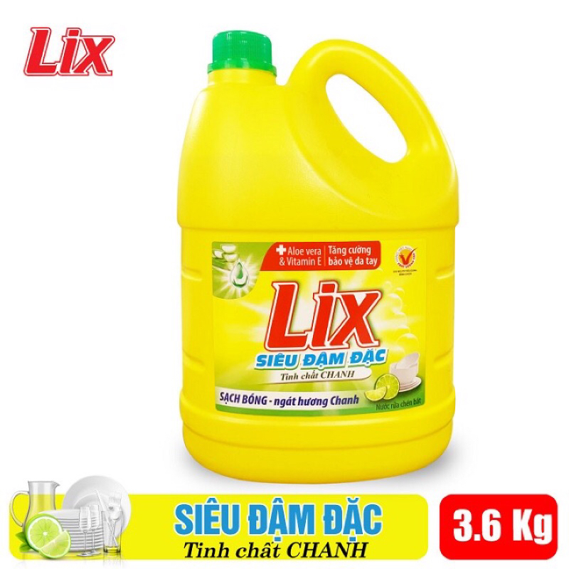 Nước rửa chén Siêu Đậm đặc LIX 3,6kg